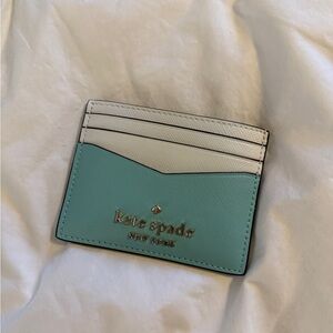 Kate Spade Blue and White Card Holder